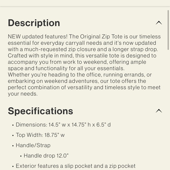 Vera Bradley Original Zip Tote Bag – Daffodils in Premium Cotton - Picture 9 of 9